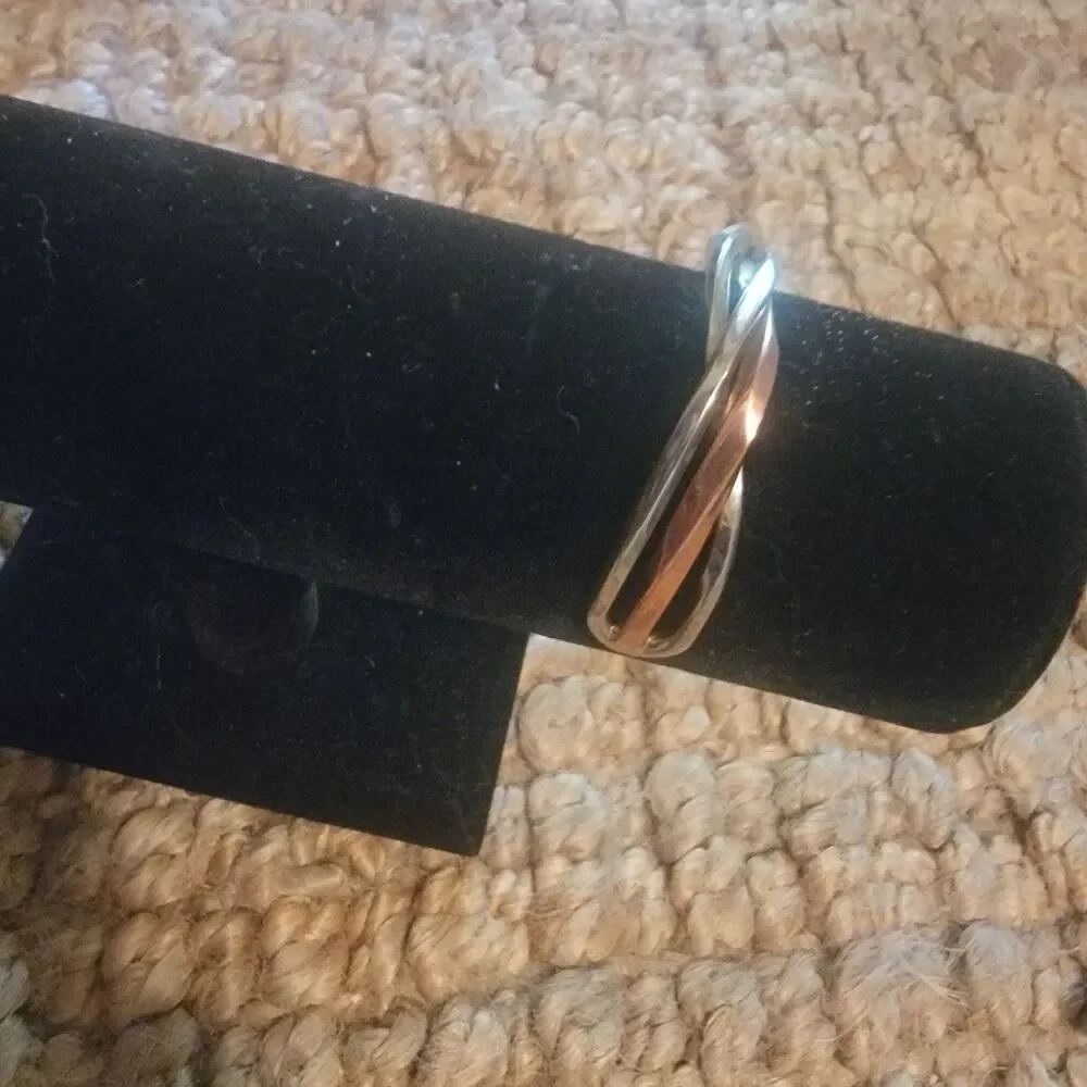 Men's Copper& Stainless Steel Braided Cuff Bracelet Non-Magnetic Pure Metals 7